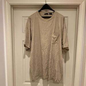 Men’s Short Sleeve T-shirt w/ Pocket by Harbor Bay - Beige/Tan - 3X Big